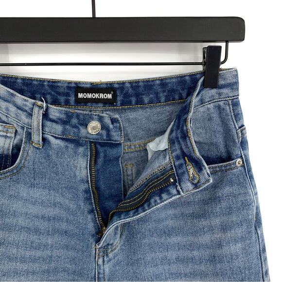MOMOKROM Straight Leg Jean Blue Denim 4 - Picture 4 of 9